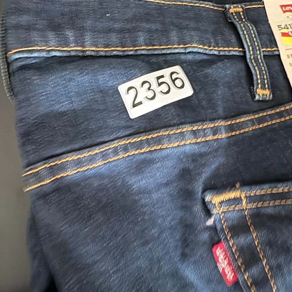 Levi's 541 Athletic Taper Fit Jeans Men 52x29 Blue Denim Cotton Flex Performance